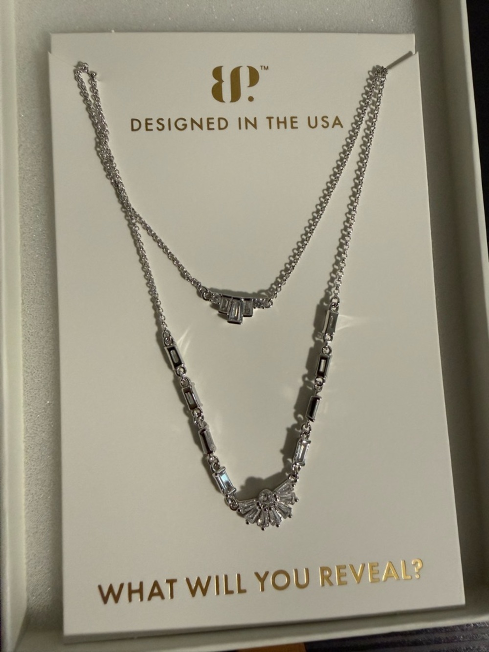 Bomb Party Lumina Necklace Rhodium Waltz Of White Light